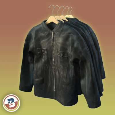 3D Model of Clothing Series - Realistic Hung Jackets - 3D Render 3